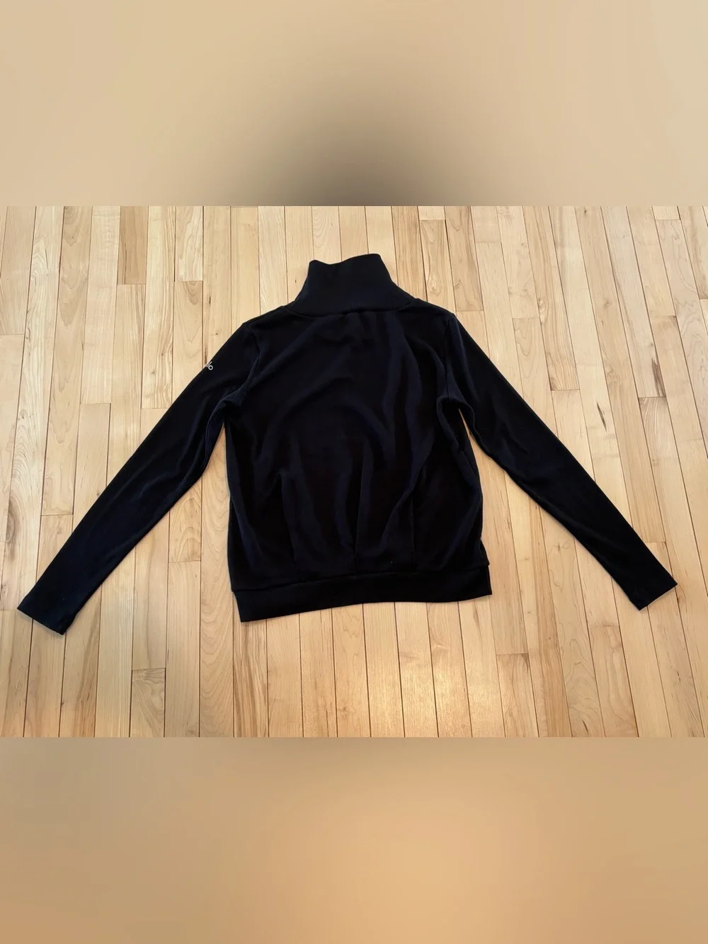 Alo Yoga Clarity Sweatshirt Mock Neck Black Medium